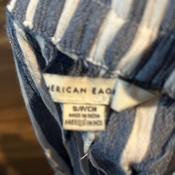 American eagle blue and white striped shorts. - Picture 3 of 3
